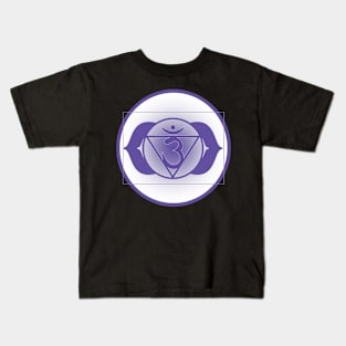 Open up your Third-Eye Chakra- Dark Blue Kids T-Shirt